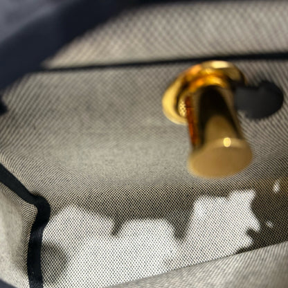 HERMES BLACK CANVAS GHW MINI HERBAG ［3000281］