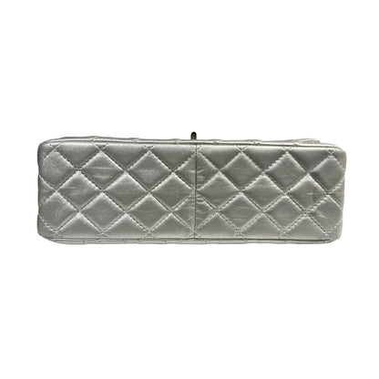 CHANEL SILVER PHW 2.55 27CM LAMBSKIN [3001051]