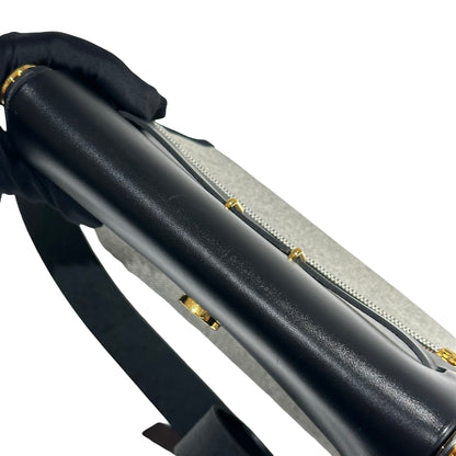 HERMES BLACK CANVAS GHW MINI HERBAG ［3000281］