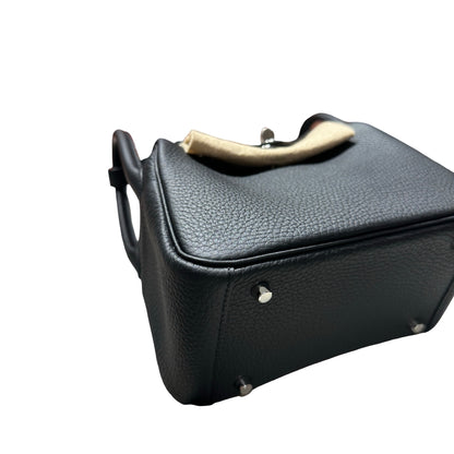 Brand New HERMES Clemence Lindy Handbag Black