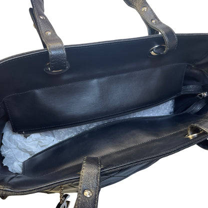 Used CHANEL Quilted Coated Canvas Paris Biarritz Tote Bag Black