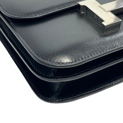Used HERMES Solid color Constance Shoulder Bag Black