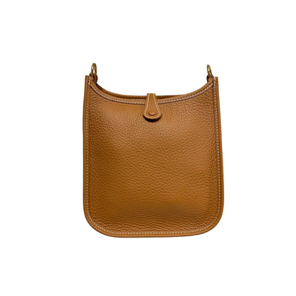 New HERMÈS TC MINI EVELYNE Cross Body Bag Gold GHW