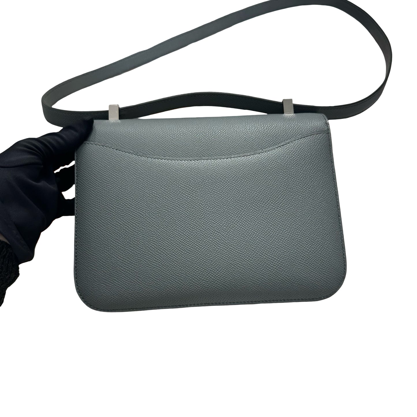 New HERMÈS Calfskin Leather Constance Shoulder Bag PHW Vert Amande