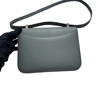 New HERMÈS Calfskin Leather Constance Shoulder Bag PHW Vert Amande