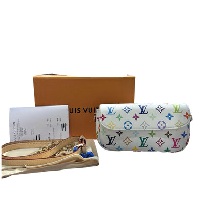 Used LOUIS VUITTON Ivy Clutch White Multicolor GHW
