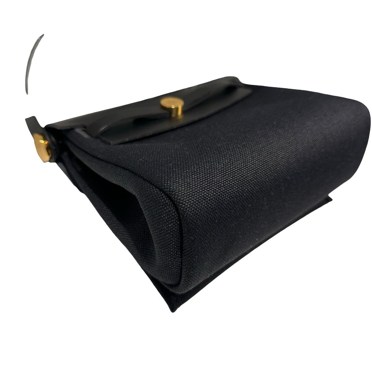 Brand New HERMES Toile Herbag Two Way Shoulder Bag Black Noir