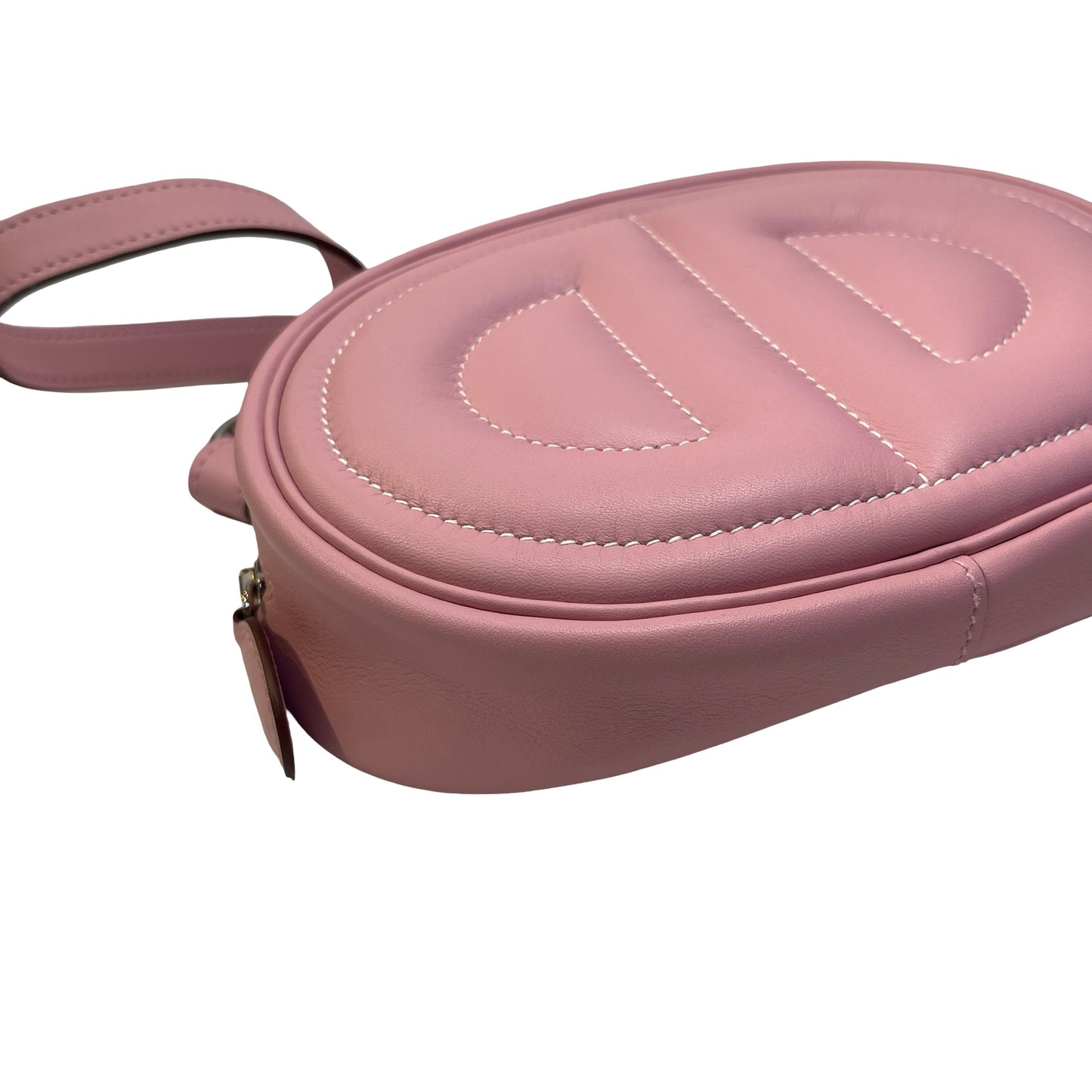 Used HERMES Leather In the Loop Fanny Pack Belt bag Pink