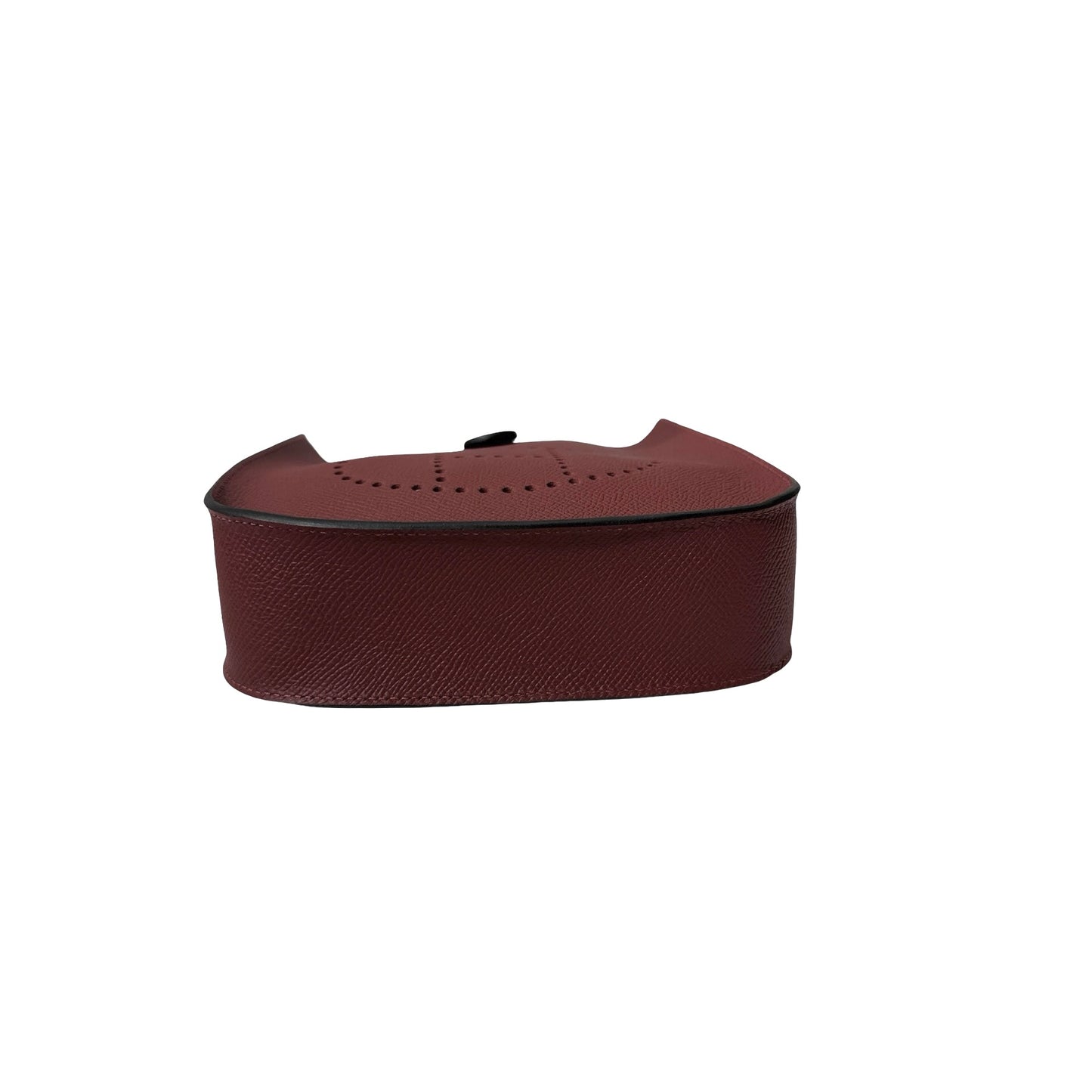 Used Hermès Epsom leather Mini Evelyne Cross Body Bag Red GHW