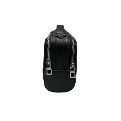 Used LOEWE Calfskin Leather Mini Camera Cross Body Bag Black PHW