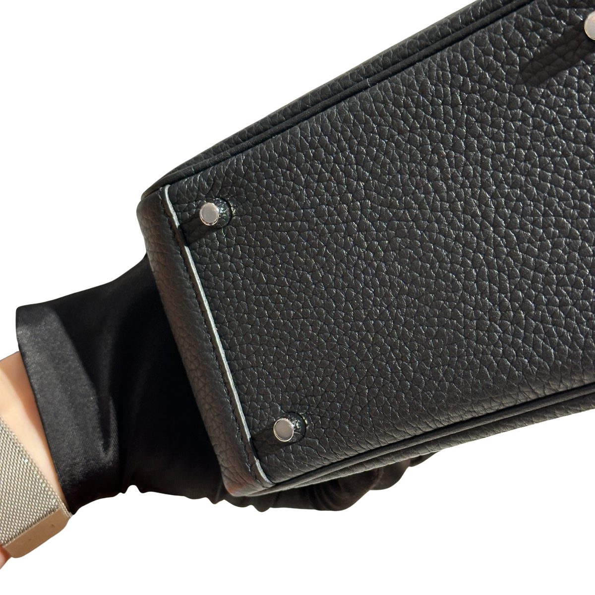 Brand New HERMES Taurillon Clemence Lindy Mini II Handbag Noir Black