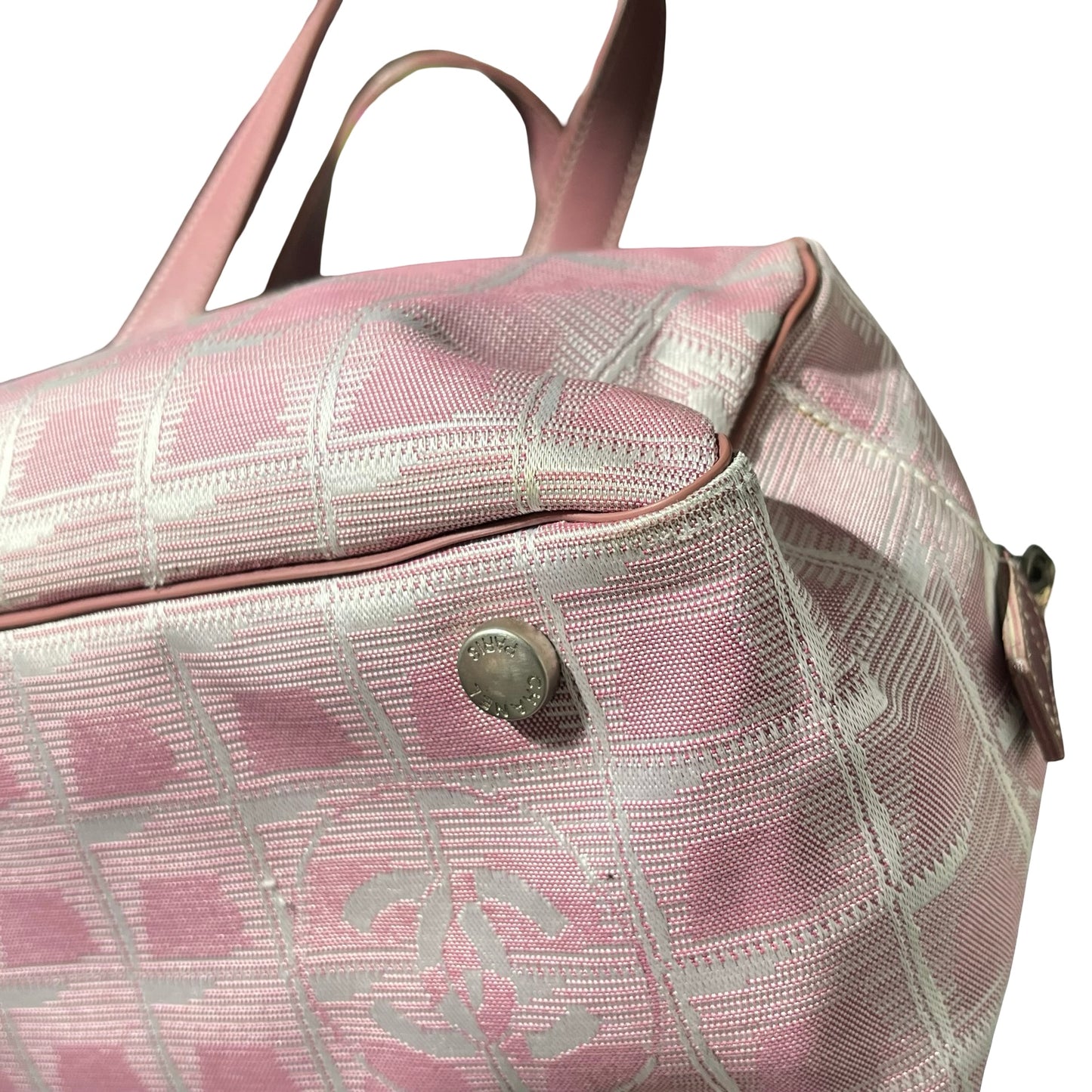 Used Chanel Nylon Handbag Pink