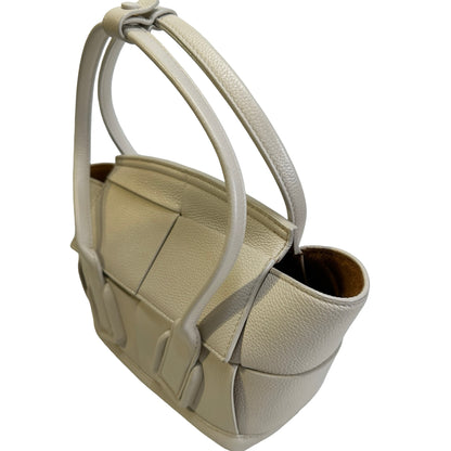 Used BOTTEGA VENETA Intrecciato Arco Handbag White
