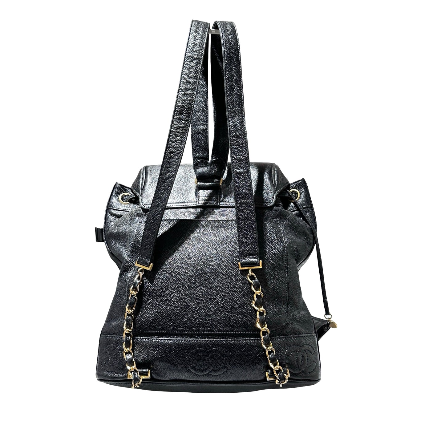 Used CHANEL Backpack Black GHW