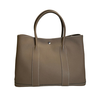 Used HERMES Negonda Garden Party Tote Bag Etoupe