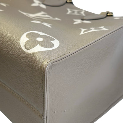 Used LOUIS VUITTON Monogram Empreinte Giant Monogram OnTheGo Tote Bag Tourterelle Creme