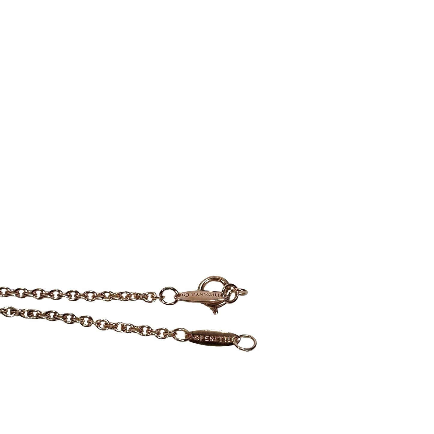 Used TIFFANY & CO. Elsa Peretti Open Heart Necklace Rose Gold