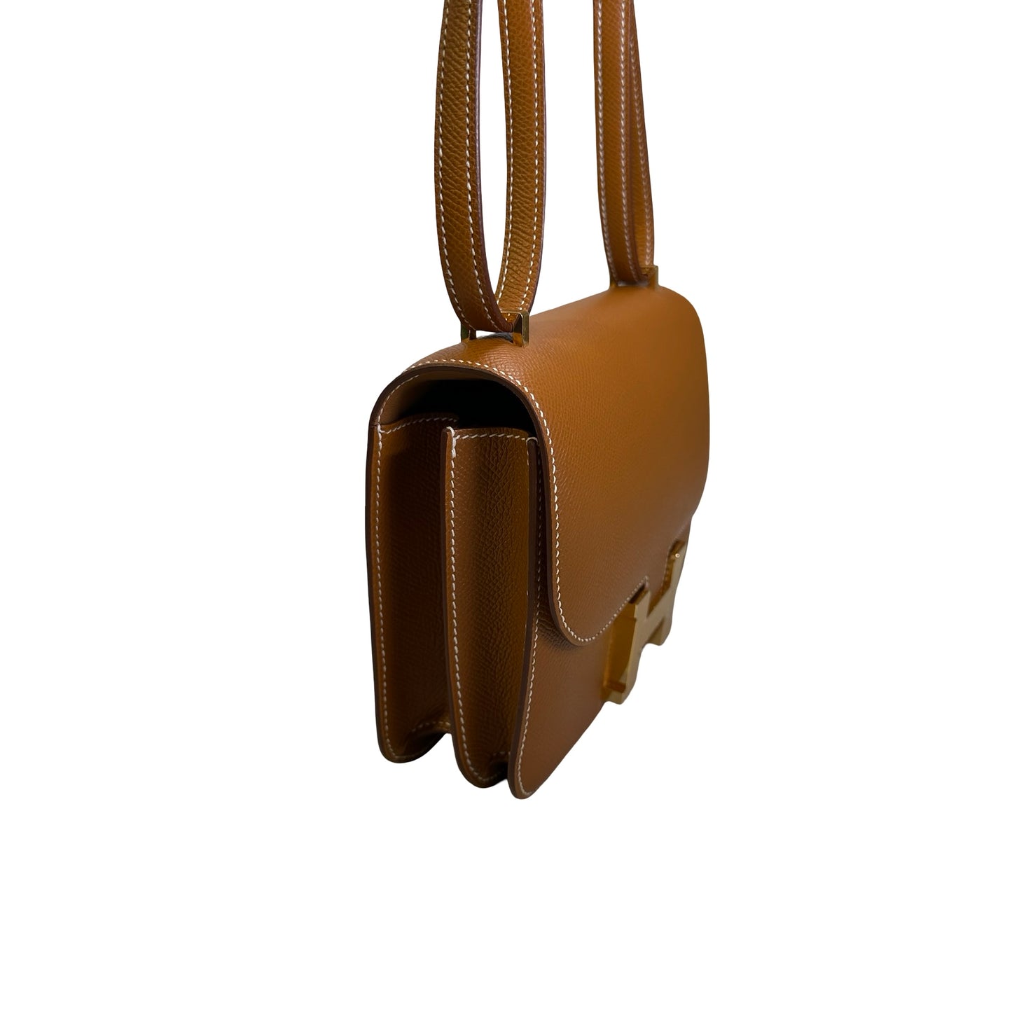 Used HERMES Epsom Constance Mini Shoulder Bag 37 Gold GHW