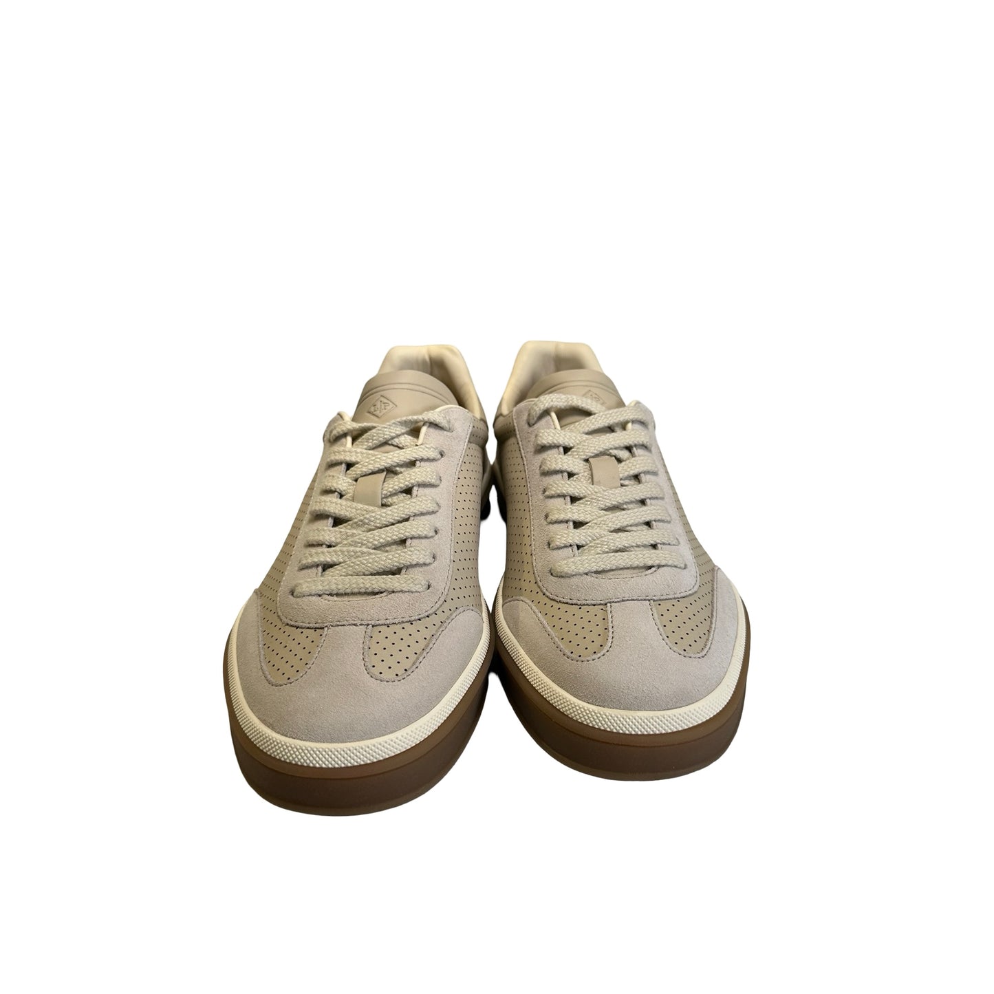 Brand New LORO PIANA SUEDE LEATHER PERFORATED SUEDE LP SNEAKER Sneakers WHITE GUM SOLE