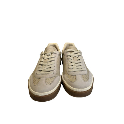 Brand New LORO PIANA SUEDE LEATHER PERFORATED SUEDE LP SNEAKER Sneakers WHITE GUM SOLE