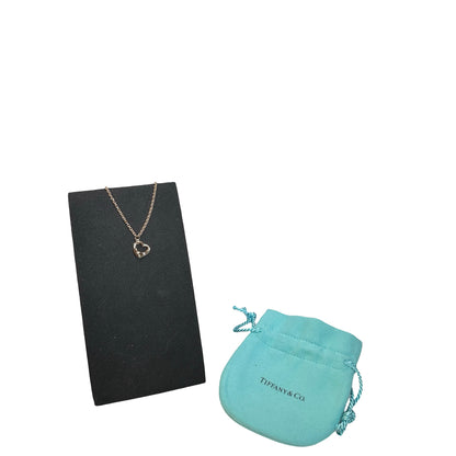 Used TIFFANY & CO. Elsa Peretti Open Heart Necklace Rose Gold