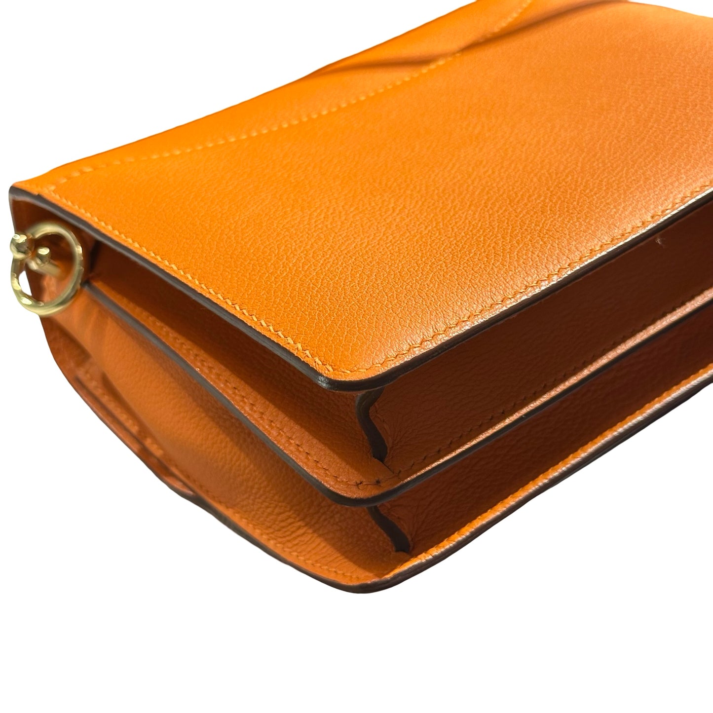 Used HERMES Roulis Shoulder Bag Orange GHW
