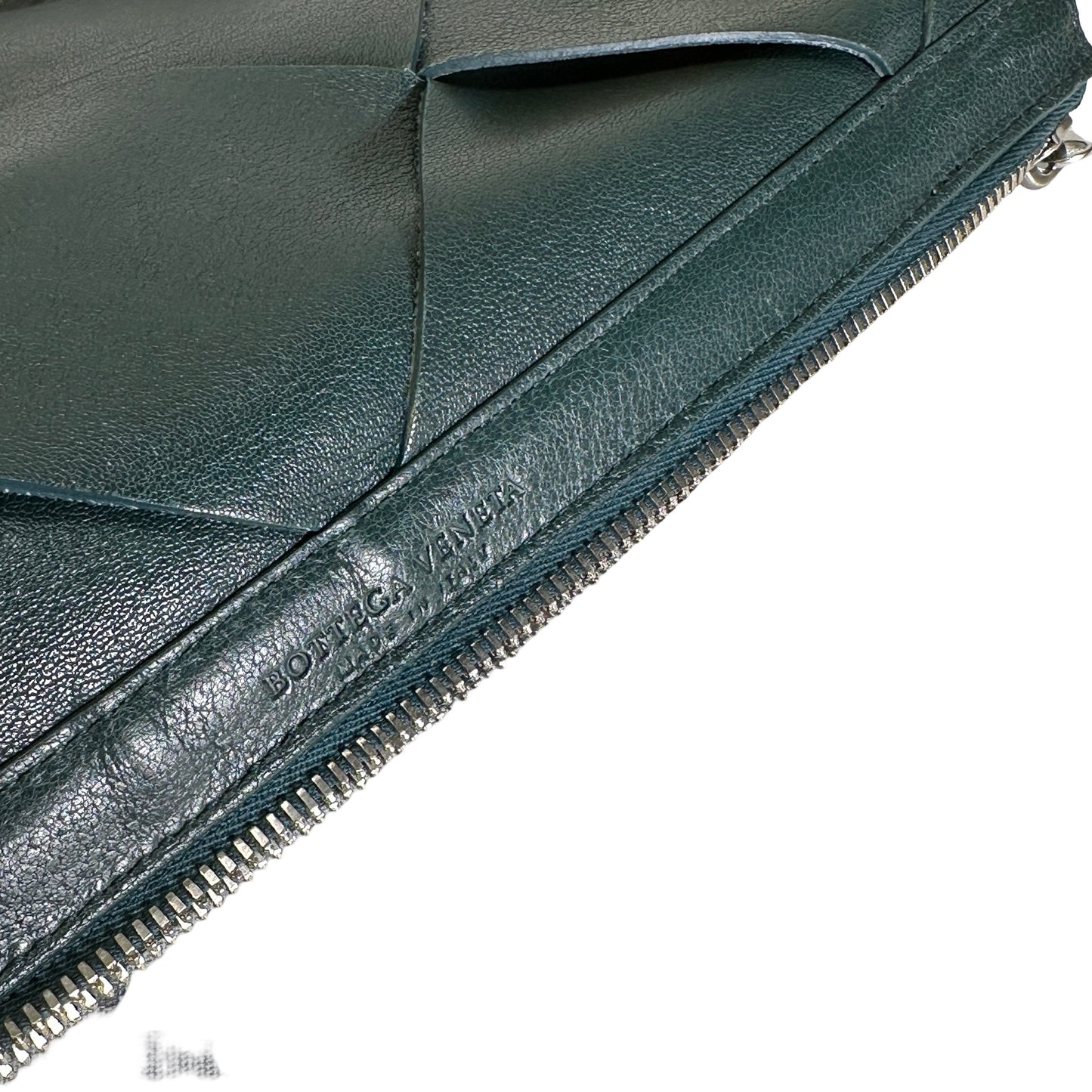 Used BOTTEGA VENETA Intrecciato Cassette Pouch Pouch Teal
