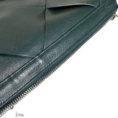 Used BOTTEGA VENETA Intrecciato Cassette Pouch Pouch Teal