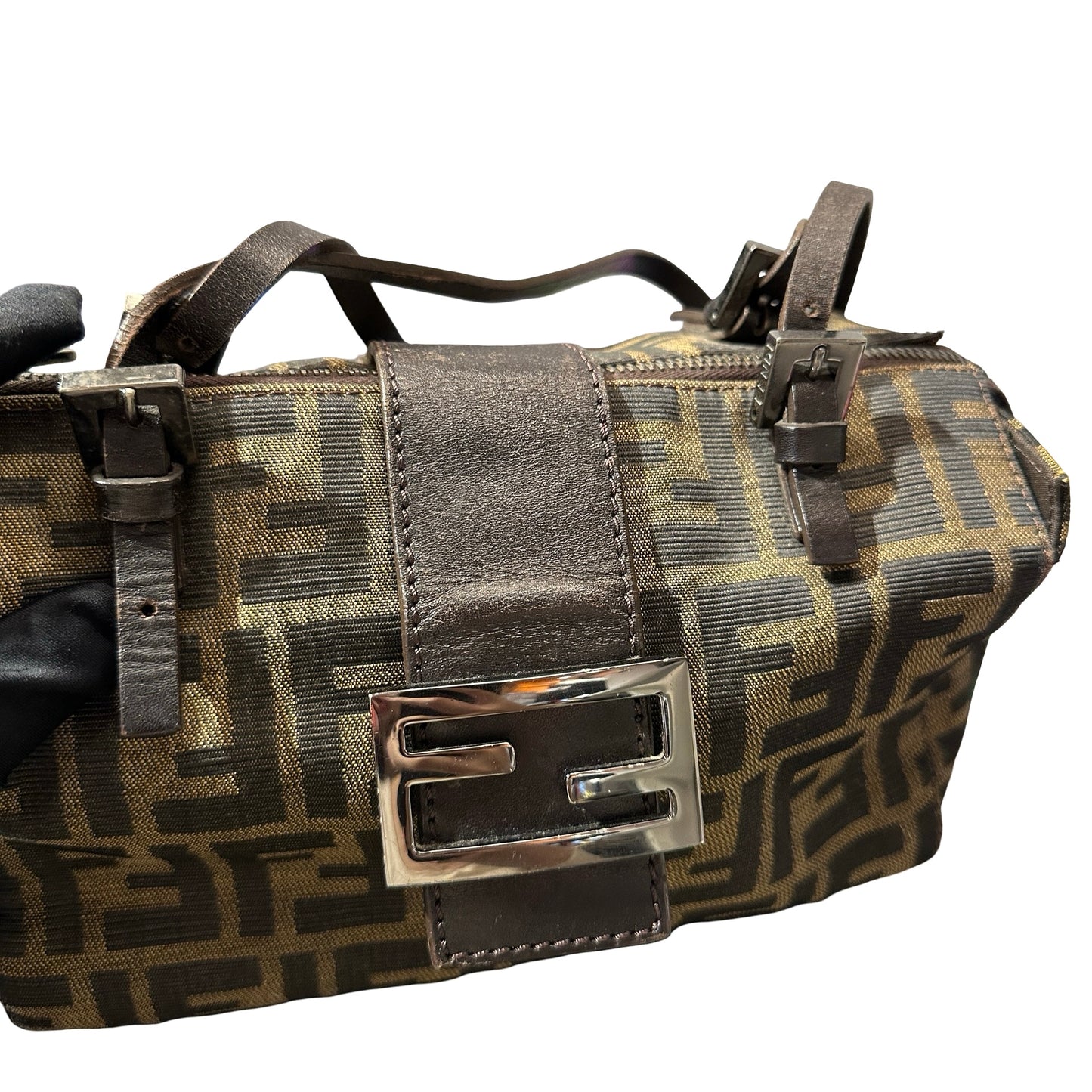 Used FENDI Vintage Shoulder Shoulder Bag Brown PHW