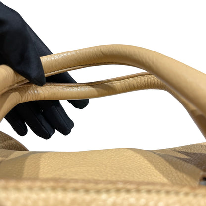 Used PRADA Tote Bag PHW Beige Blue