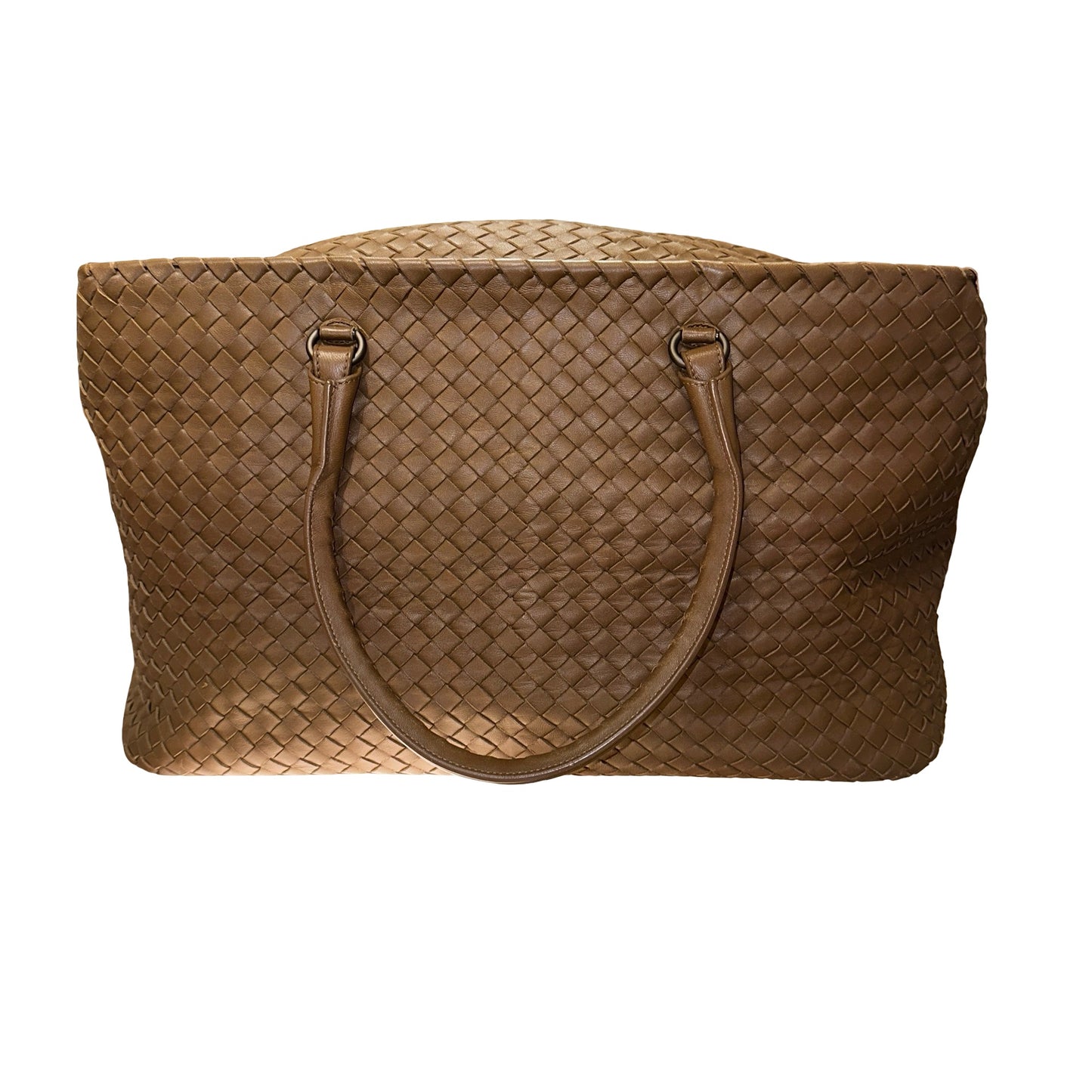 Used BOTTEGA VENETA BRICK TOTE Duffel Bag Brown