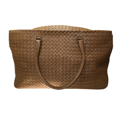 Used BOTTEGA VENETA BRICK TOTE Duffel Bag Brown