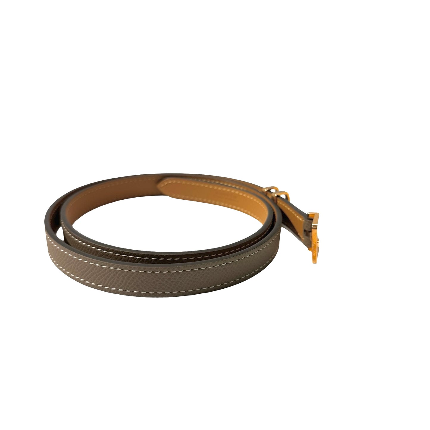 Used HERMÈS Pop H Belt Etoupe (18) GHW