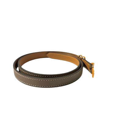 Used HERMÈS Pop H Belt Etoupe (18) GHW