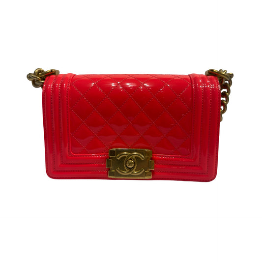 Used CHANEL BOY 20 Pink GHW