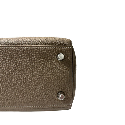 Used HERMÈS Kelly 25 Two Way Shoulder Bag Etoupe (18) PHW