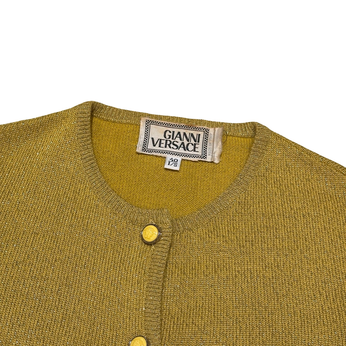 Used VERSACE Gold Used VERSACE SWEATER CARDIGAN Cardigan Gold