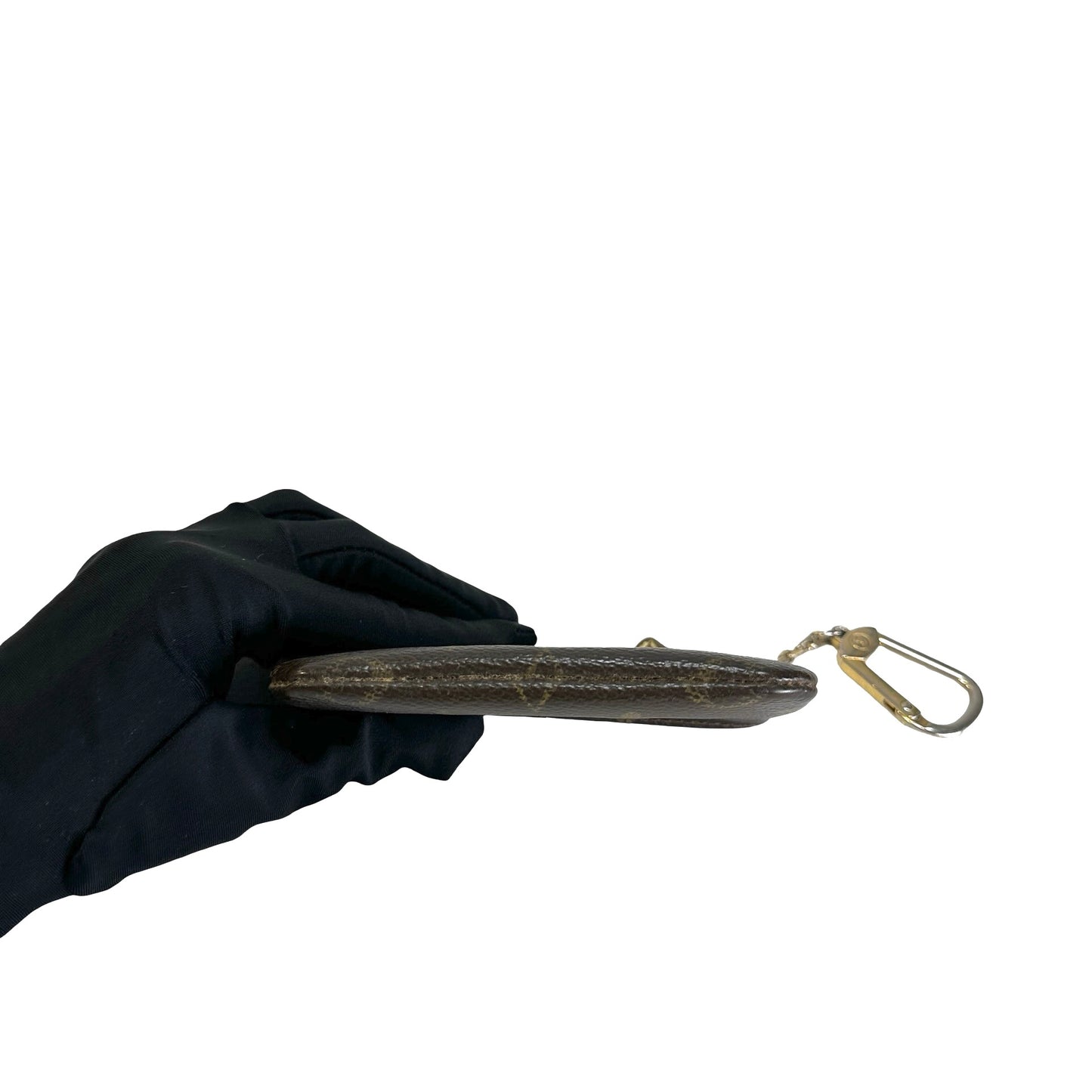 Used LOUIS VUITTON Monogram Key Pouch Coin Purse Brown