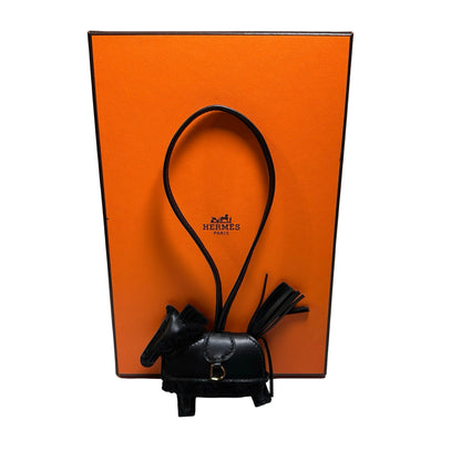 Brand New HERMES Leather Shearling Rodeo Rodeo Black