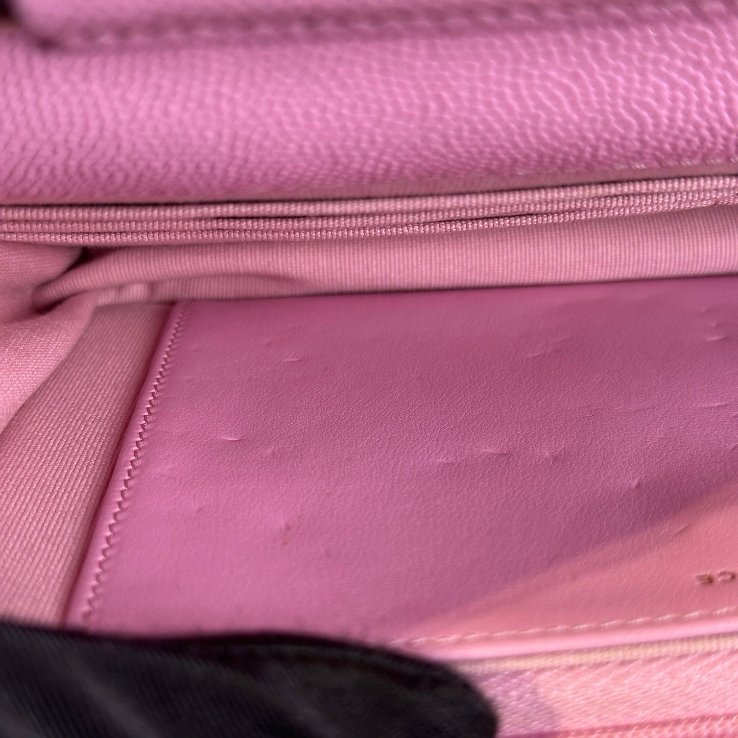 Used CHANEL Caviar Gold tone Wallet on chain Wallet on chain Pink