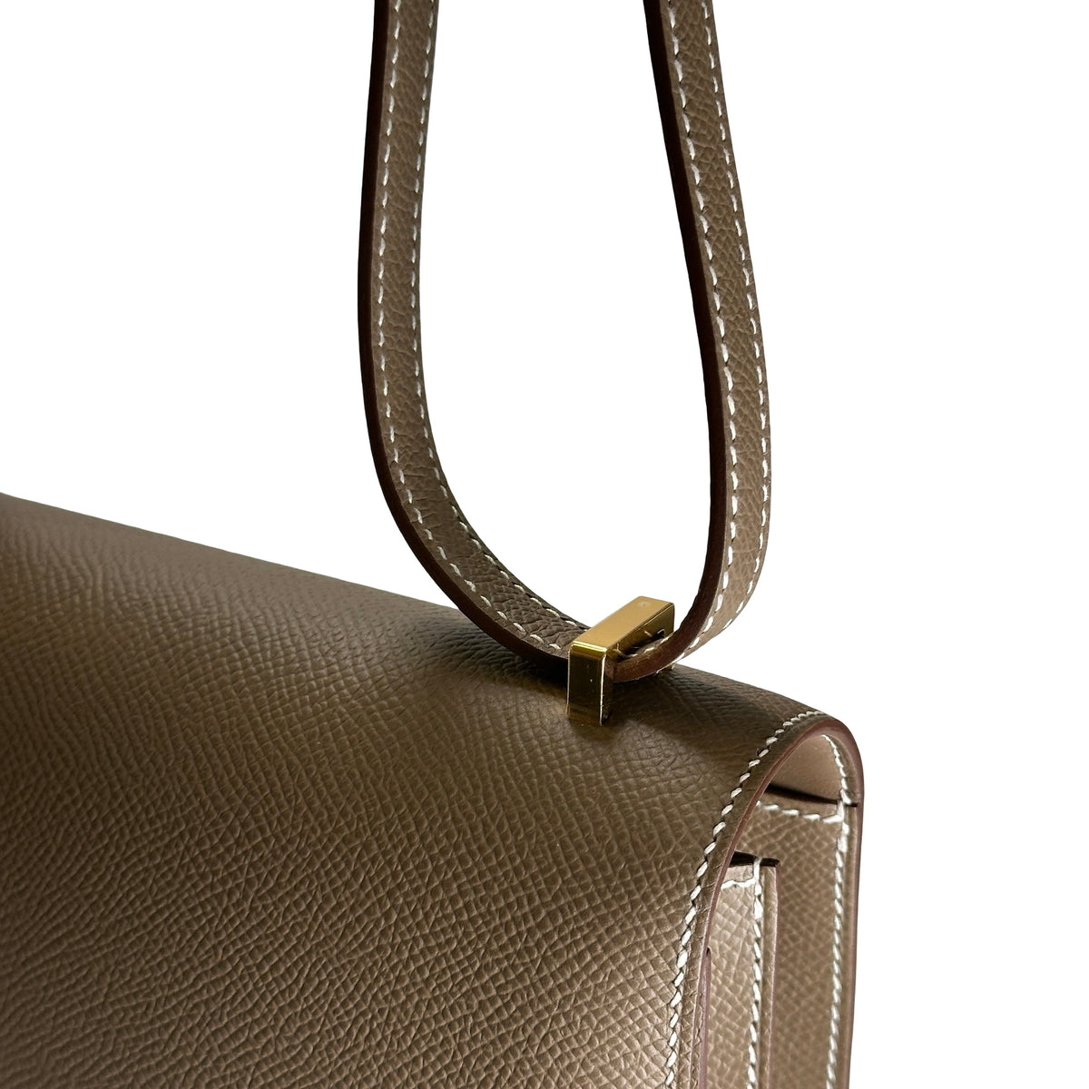 Brand New HERMES Epsom Leather Constance Shoulder Bag Etoupe