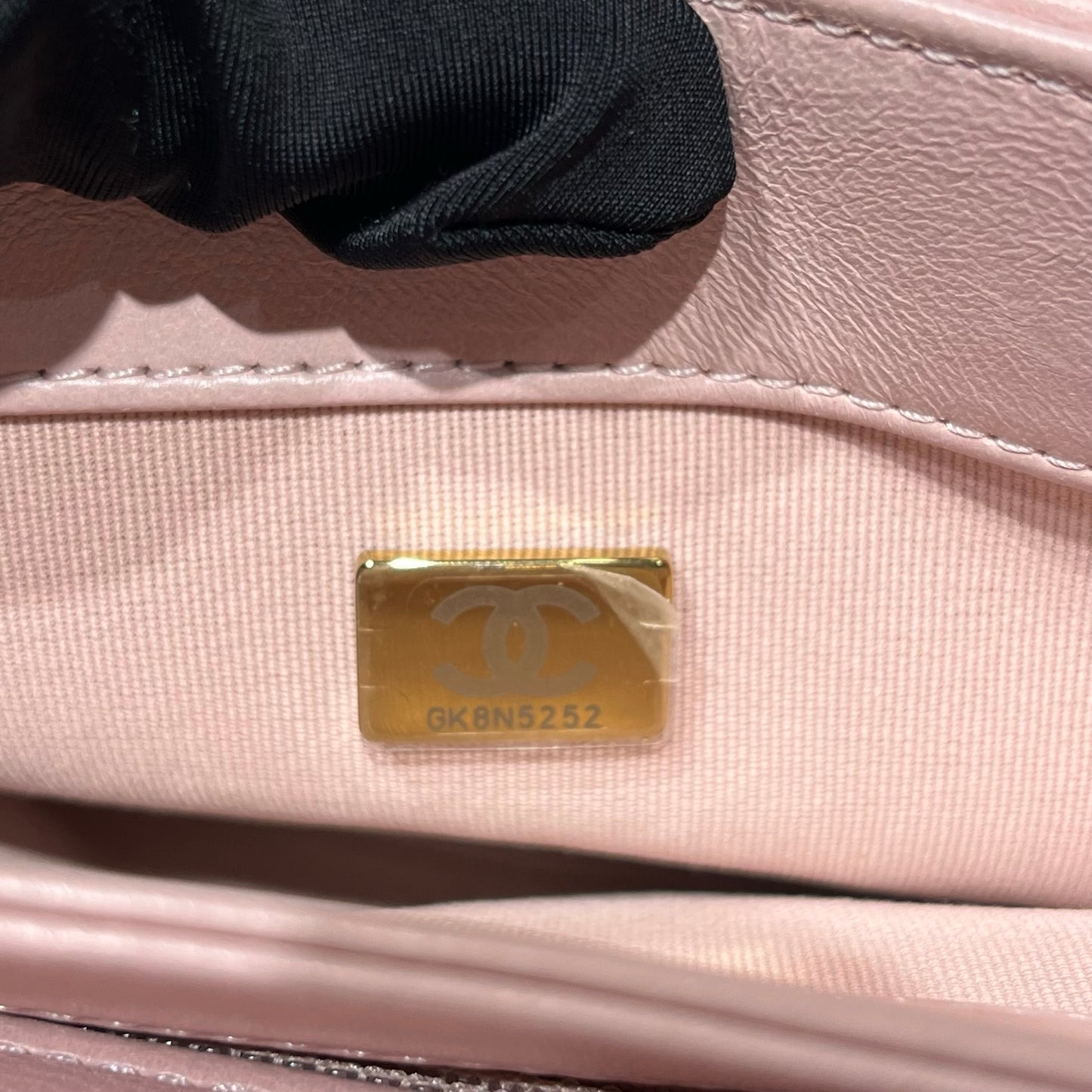 Used CHANEL Lambskin Leather Cross Body Bag Pink GHW