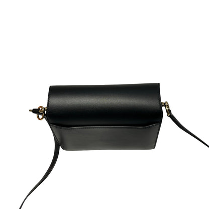 Used HERMÈS Calfskin Leather Roulis mini Shoulder Bag Black GHW