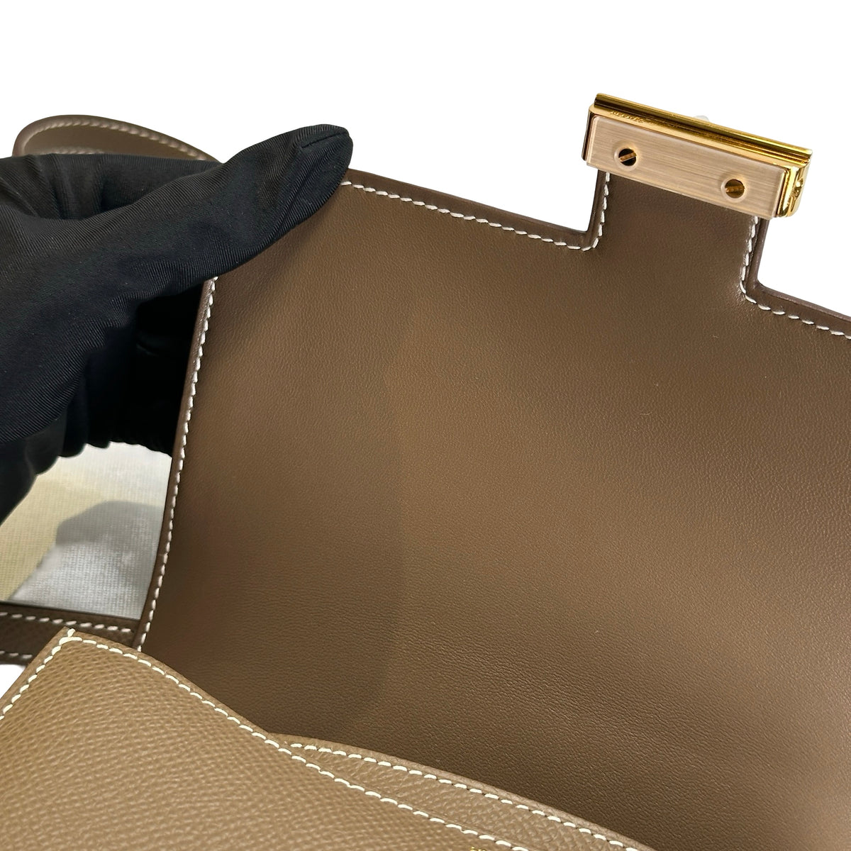 Brand New HERMES Epsom Leather Constance Shoulder Bag Etoupe