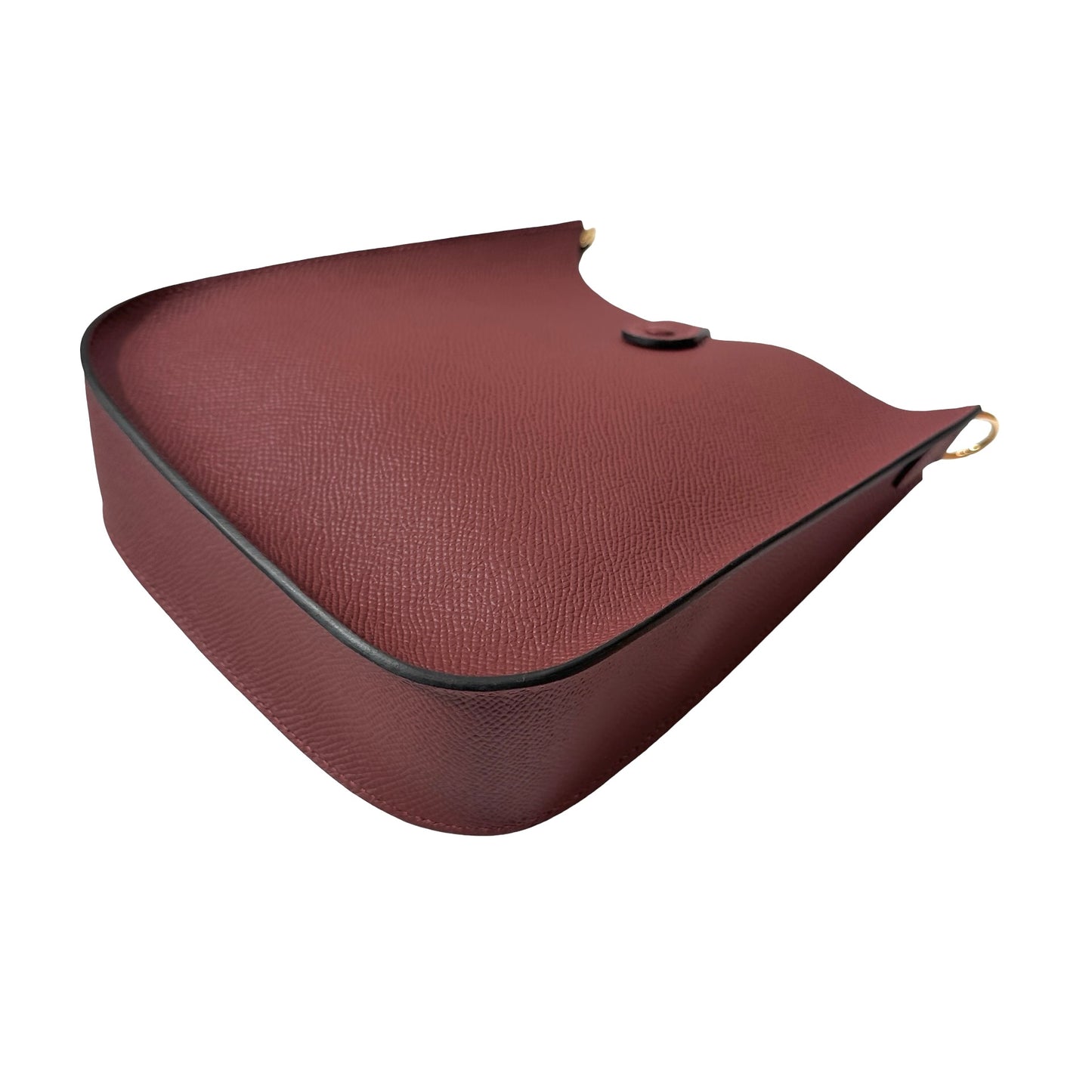 Used Hermès Epsom leather Mini Evelyne Cross Body Bag Red GHW