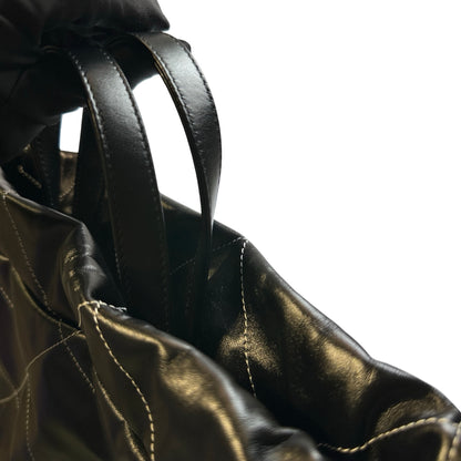 Used CHANEL Lambskin 22 Backpack Backpack Black GHW