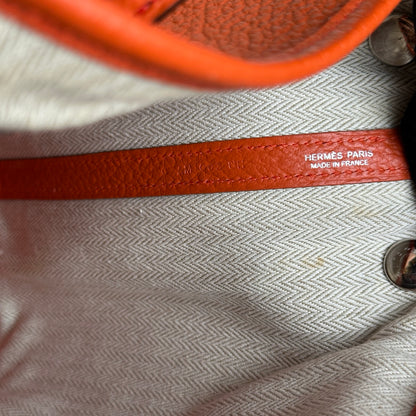 Used HERMES Negonda Garden Party Tote Bag Orange