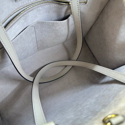 Used LOUIS VUITTON Monogram Empreinte Giant Monogram OnTheGo Tote Bag Tourterelle Creme