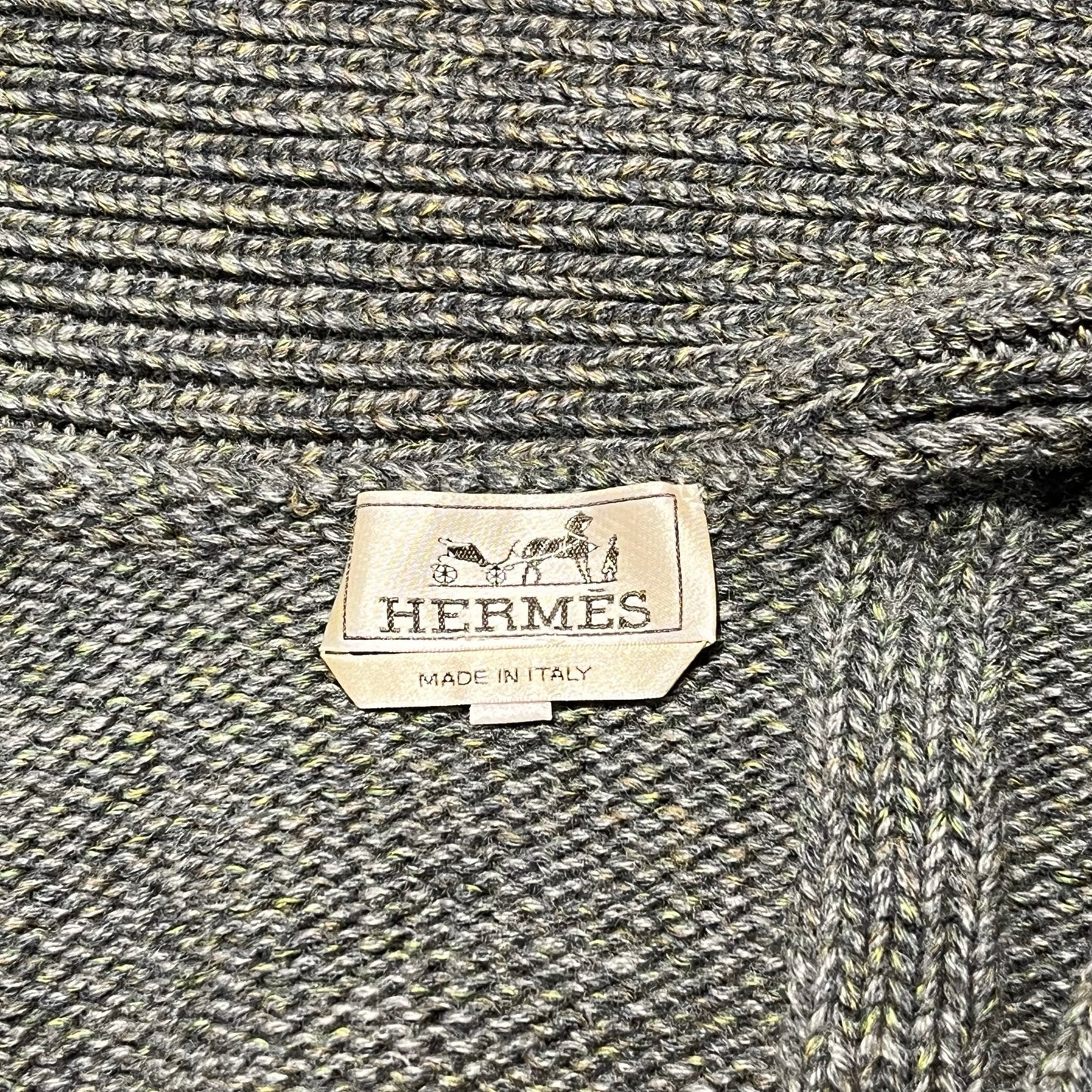 Used HERMES Knit Knit Cardigan Clothes Green