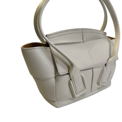 Used BOTTEGA VENETA Intrecciato Arco Handbag White